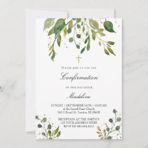 greenery design Confirmation Invitation