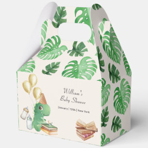 Greenery Dinosaur Storybook Balloon Baby Shower Favor Box