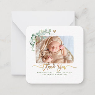 Greenery Dragonfly Shower Thank You DIY Colour Card