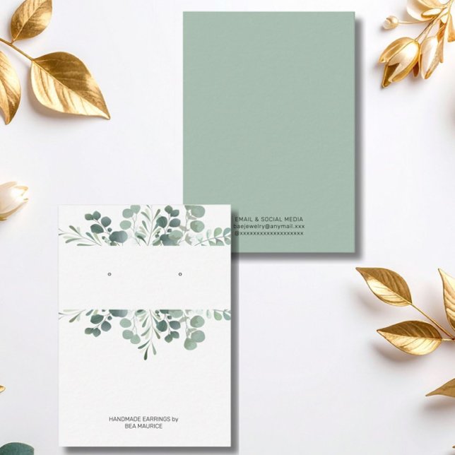 Greenery Earring Display Holder Card (Creator Uploaded)