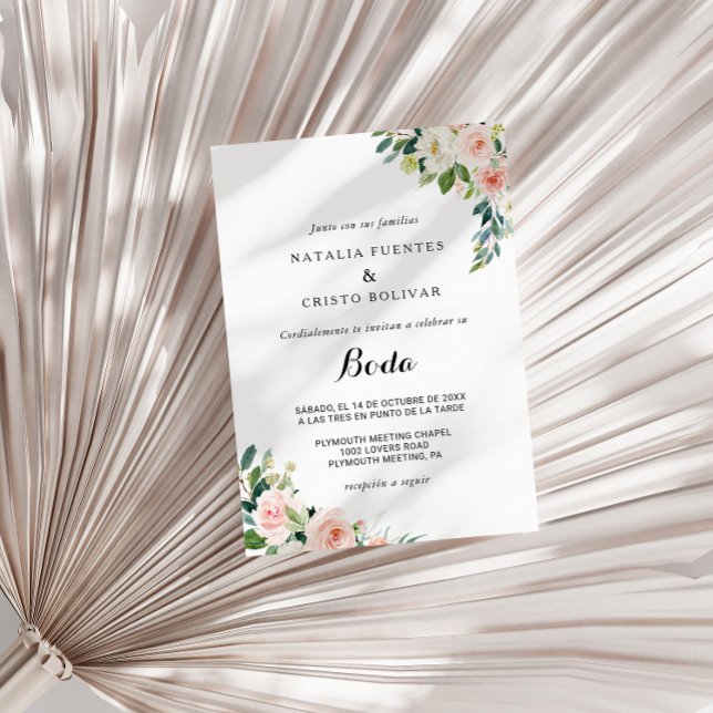 Greenery Elegant Floral Wedding Invitation (Creator Uploaded)