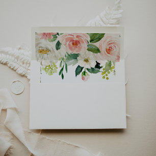 Greenery Elegant Floral Wedding Invitation Envelope