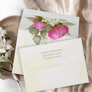 Greenery Elegant Nature Botanical Bridal Shower Envelope