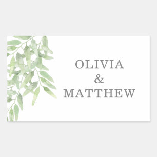 Greenery Elegant Olive Branch. Botanical wedding Sticker