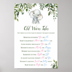 Greenery Elephant Gender Prediction Sign