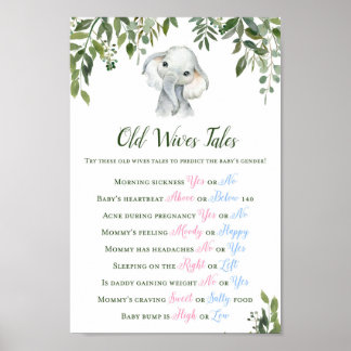 Greenery Elephant Gender Prediction Sign