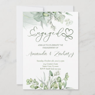 Greenery Engagement  Invitation