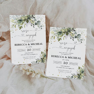 Greenery Engagement Party Invitation