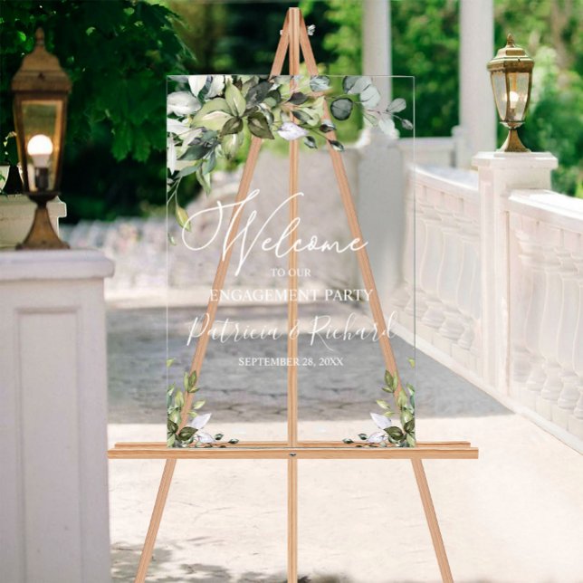 Greenery Engagement Party Welcome Sign (Creator Uploaded)