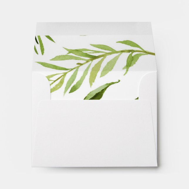 Greenery Envelope, RSVP, Thank You, Envelope (Back (Bottom))