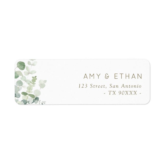 greenery eucalyptus address label (Front)