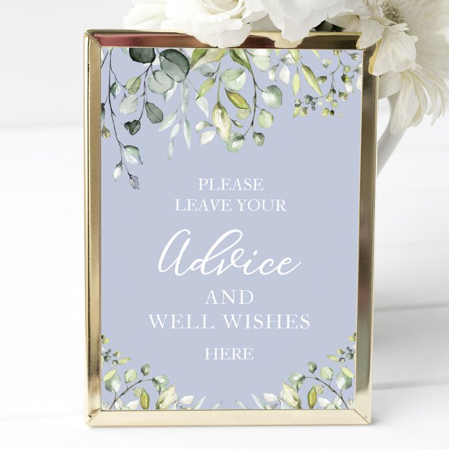 Greenery Eucalyptus Advice And Well Wishes Sign (Creator Uploaded)