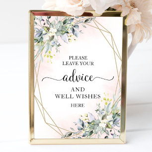 Greenery Eucalyptus Advice And Well Wishes Sign