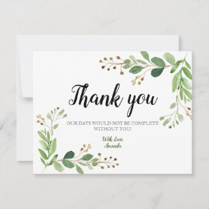 Greenery Eucalyptus Botanical Thank you card