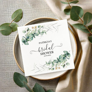 Greenery Eucalyptus Bridal Shower Napkin