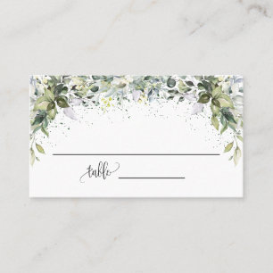 Greenery Eucalyptus Bridal Shower Wedding Flat Place Card