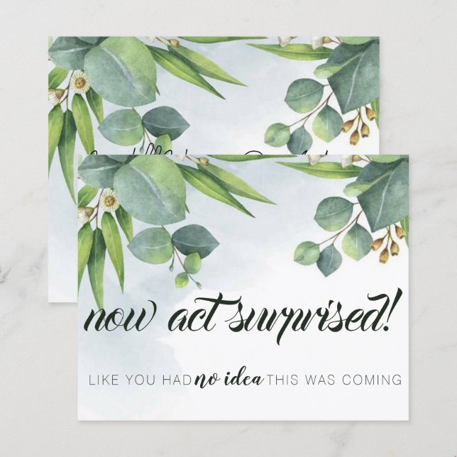 Greenery Eucalyptus Bridesmaid Proposal Card (Front/Back)