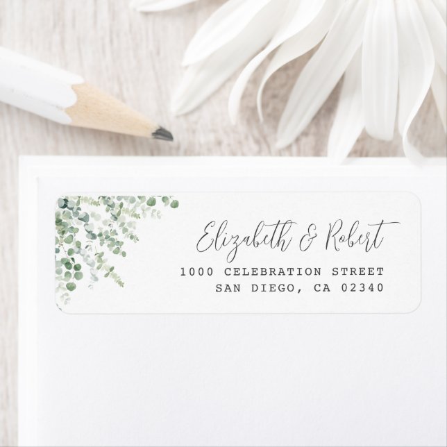greenery eucalyptus custom address label (Insitu)