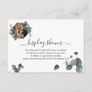 Greenery Eucalyptus Display Bridal Wedding Shower  Enclosure Card