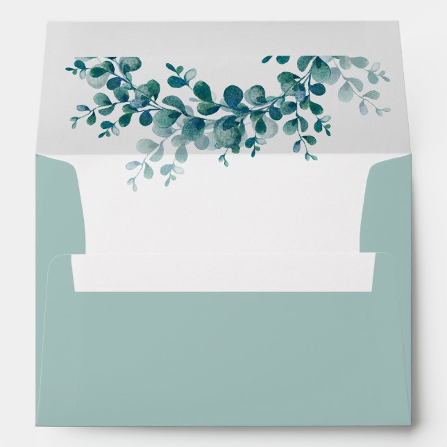 Greenery eucalyptus elegant  envelope (Back (Bottom))