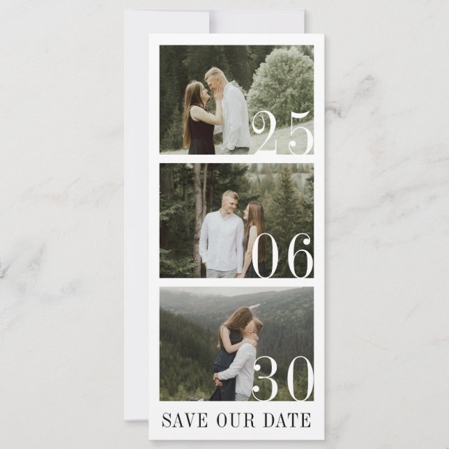 Greenery Eucalyptus Emerald Rustic Photo Calendar Save The Date (Front)