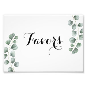 Greenery Eucalyptus Favour Sign