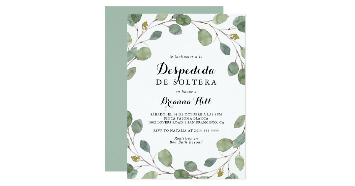 Greenery Eucalyptus Foliage Spanish Bridal Shower ...