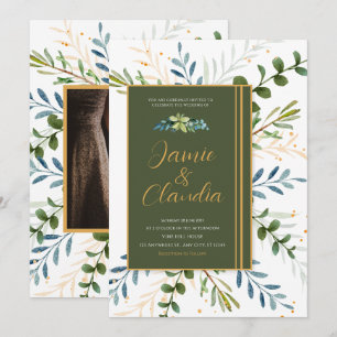 greenery Eucalyptus Foliage wedding Invitation