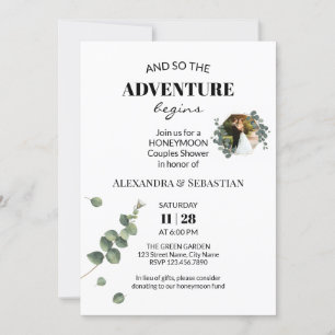 Greenery Eucalyptus Honeymoon Shower Invitation