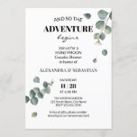 Greenery Eucalyptus Honeymoon Shower Invitation<br><div class="desc">Greenery watercolor eucalyptus design. Add your own event information and for further customization,  click the link "click to customize further". ~ Check collection for matching games,  invitation,  signs,  and more ~</div>