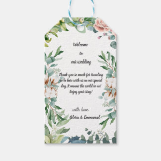 Greenery Eucalyptus Leave Floral Wedding  Gift Tags