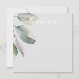 Greenery eucalyptus leaves Thank You Card