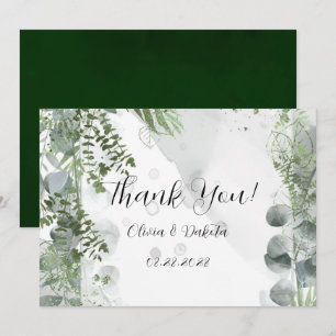 Greenery Eucalyptus Leaves Thank You Cards