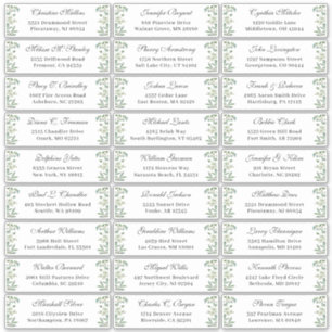 Greenery Eucalyptus Leaves Wedding Guest Address