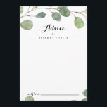 Greenery Eucalyptus Modern Calligraphy Wedding Advice Card<br><div class="desc">This greenery eucalyptus modern calligraphy wedding advice card is perfect for a rustic wedding. The design features hand-drawn botanical green eucalyptus branches and leaves. These cards are perfect for a wedding, bridal shower, baby shower, graduation party & more. Personalize the cards with the names of the bride and groom, parents-to-be...</div>