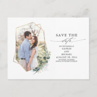 Greenery Eucalyptus Photo Save the Date