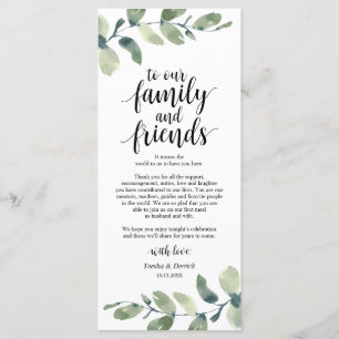 Greenery Eucalyptus Place Setting Thank You Card