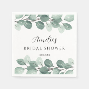 Greenery Eucalyptus Rustic Bridal Shower  Napkin