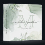 Greenery Eucalyptus Sage Green Monogram Wedding Binder<br><div class="desc">Greenery Eucalyptus Sage Green Monogram Wedding Album. See collection for matching design. Feel free to message me if you have a question in customizing the product.</div>