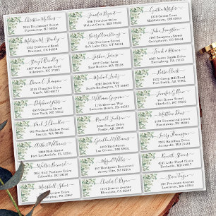 Greenery Eucalyptus Script Wedding Guest Address