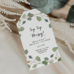 Greenery Eucalyptus Sip Sip Hooray Bridal Shower Gift Tags<br><div class="desc">These greenery eucalyptus sip sip hooray bridal shower gift tags are perfect for a simple wedding shower. The design features hand-drawn botanical green eucalyptus branches and leaves.</div>