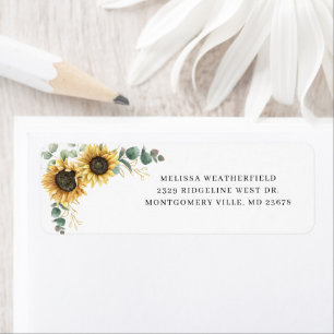 Greenery Eucalyptus Sunflower Adresse de retour