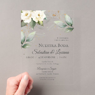 Greenery Eucalyptus Wedding Acrylic Invitations