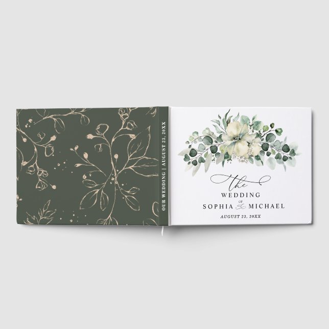 Greenery Eucalyptus Wedding Guest Book (Full)