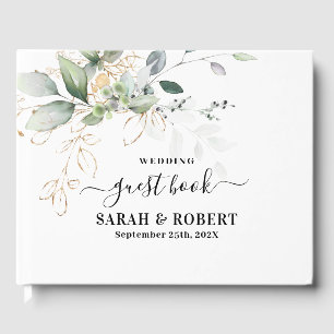 Greenery Eucalyptus wedding Guest Book