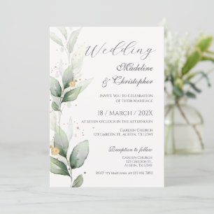 Greenery Eucalyptus Wedding Invitation