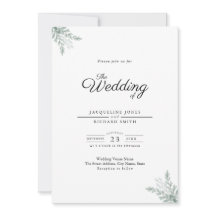  Greenery Eucalyptus Wedding Invitation
