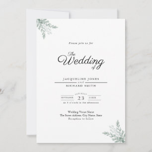 Greenery Eucalyptus Wedding Invitation