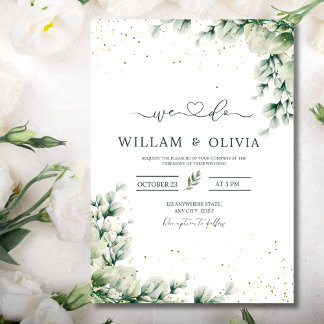 Greenery Eucalyptus Wedding Invite Floral Wedding 