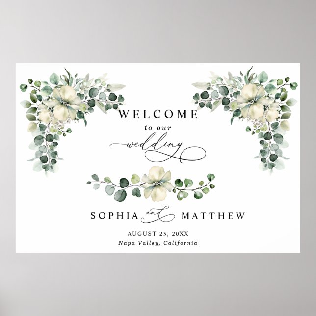 Greenery Eucalyptus Wedding Poster (Front)